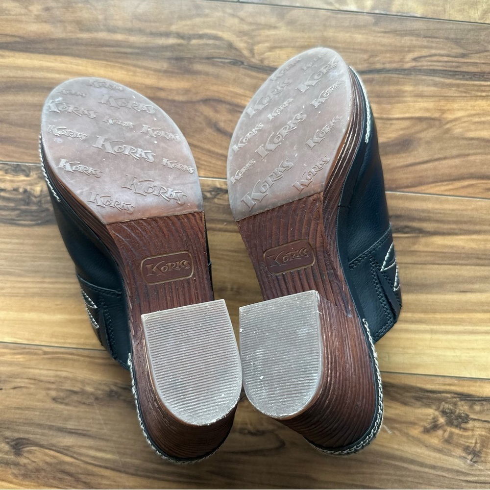 Kork-Ease black heeled mule clogs 9 - Picture 6 of 7